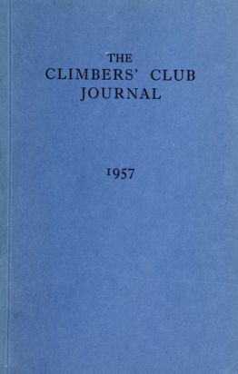 Climbers' Club 1957 Journal cover